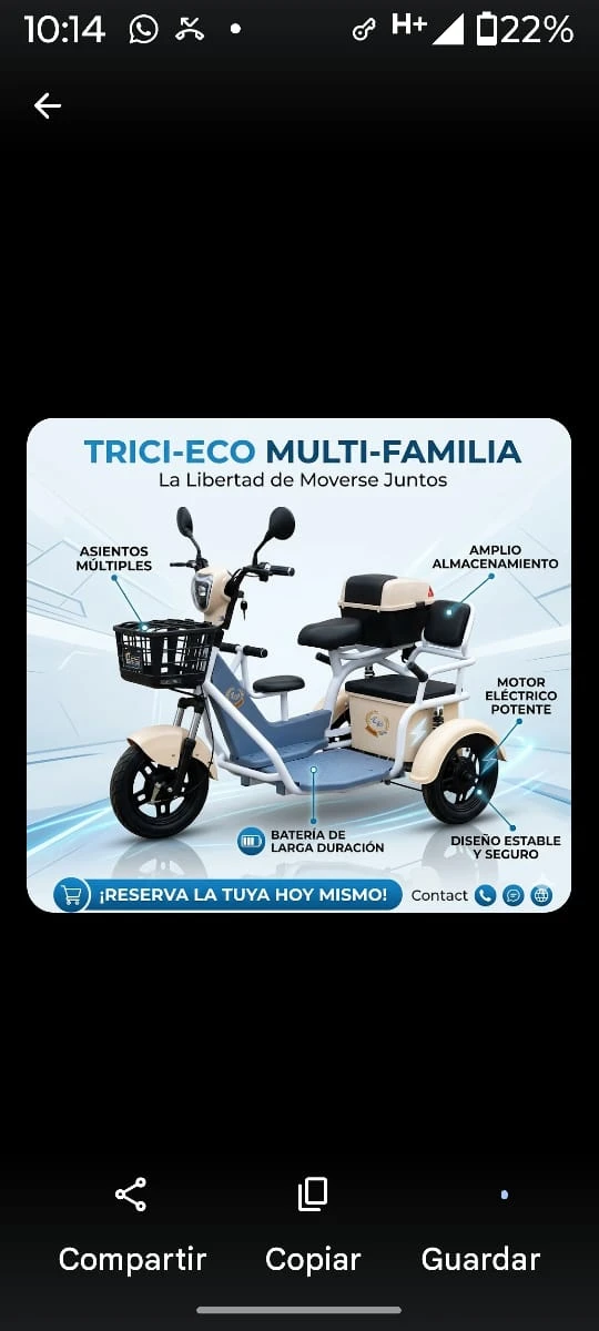 Bicicleta Eléctrica Familiar's foto | Mercado Otzar |  BizneCubano