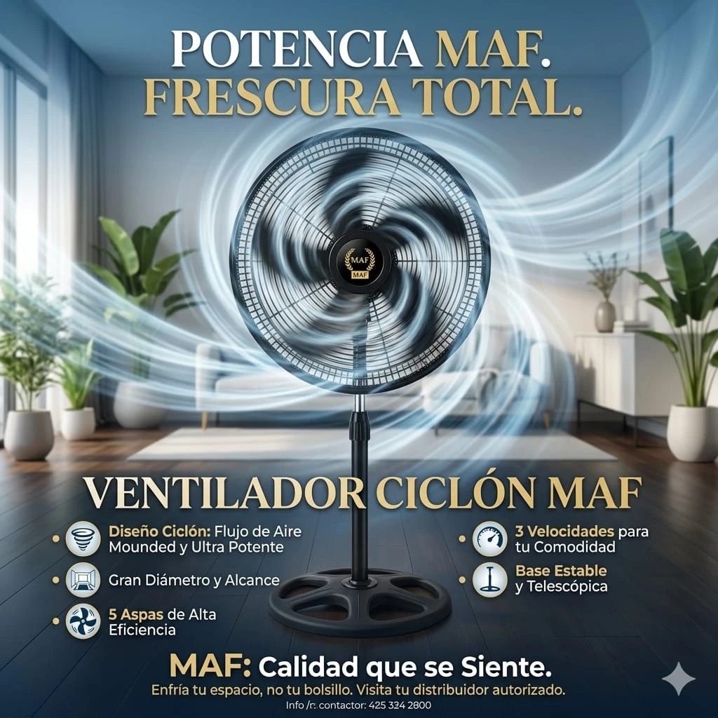 Ventilador ciclón de pedestal marca MAF's foto | Mercado Otzar |  BizneCubano